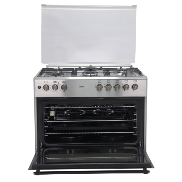 Mika Standing Cooker, 90cm X 60cm, 5 Gas Burners (MST90PU5GHI/HC )