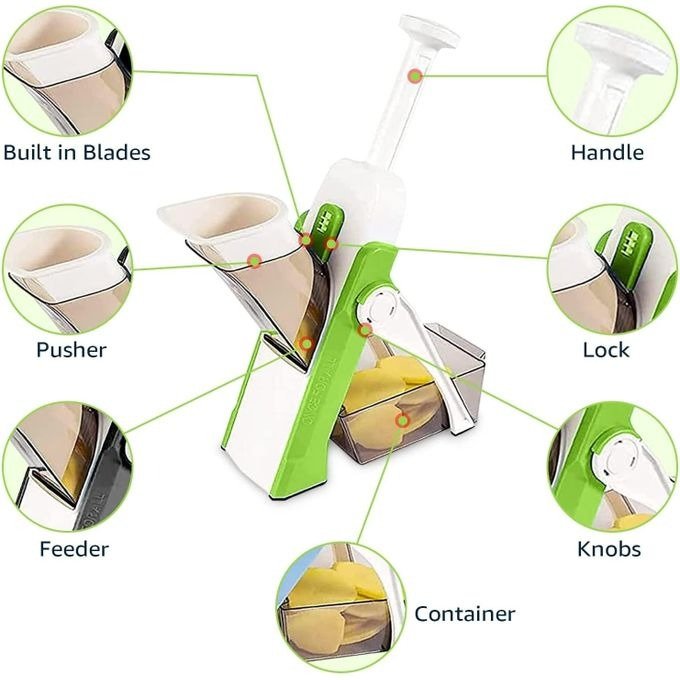 Multifunctional ALL IN 1 Mandoline SAFE Slicer And Chopper Vegetable Cutter For Kitchen - Image 2