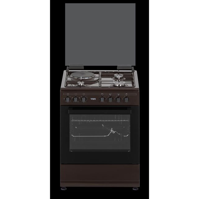 VON Cooker 3 Gas + 1 Electric - VAC6SV31UB Brown