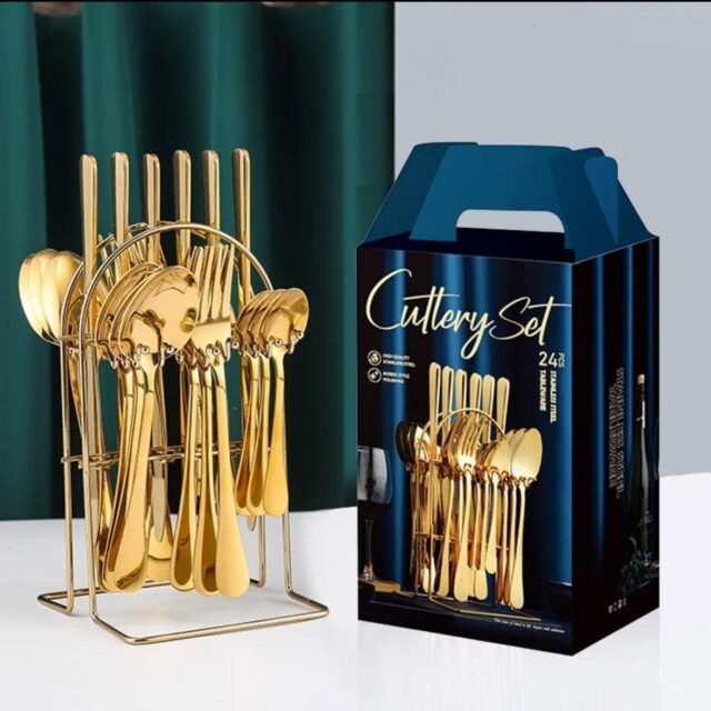 Fashion Set 24pcs Goldish Premium Cutlery Set